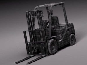 Toyota Fork Lift 8FD25 Modelo 3D