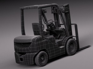 Toyota Fork Lift 8FD25 Modelo 3D