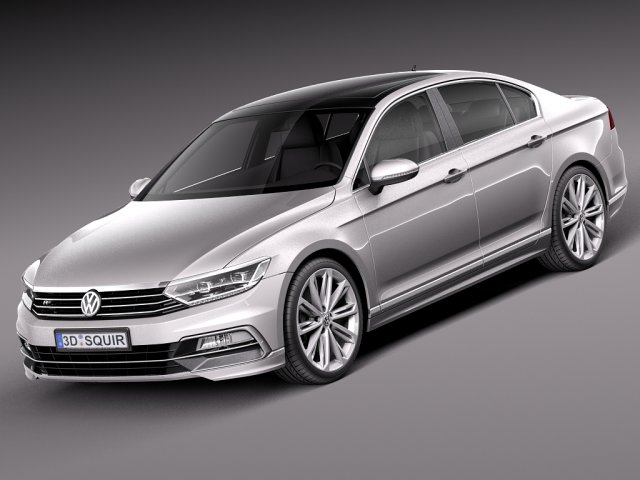 Volkswagen Passat R-line 2015 3Dモデル .c4d .max .obj .3ds .fbx .stl .blend 