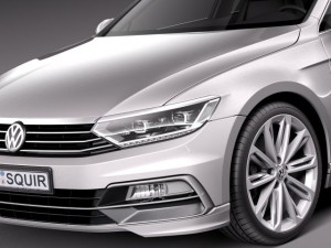 Volkswagen Passat R-line 2015 3Dモデル