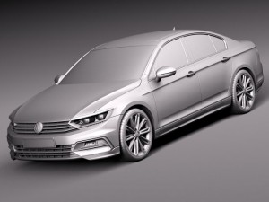 Volkswagen Passat R-line 2015 3Dモデル