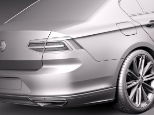 Volkswagen Passat R-line 2015 3Dモデル