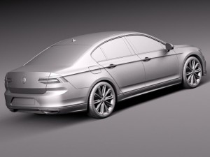 Volkswagen Passat R-line 2015 3Dモデル