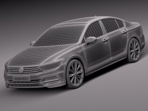 Volkswagen Passat R-line 2015 3Dモデル