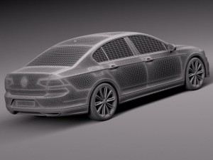 Volkswagen Passat R-line 2015 3Dモデル