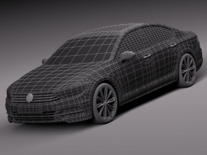 Volkswagen Passat R-line 2015 3Dモデル