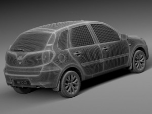 Datsun Mido 2015 3D 모델
