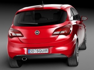 Opel Corsa 3-door 2015 3D-Modell