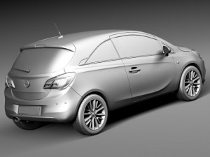 Opel Corsa 3-door 2015 3D-Modell