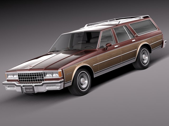Chevrolet Caprice Estate Wagon 1978 3D 模型 .c4d .max .obj .3ds .fbx .stl .blend 