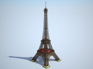 Eiffel Tower High Detailed Modello 3D