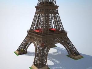 Eiffel Tower High Detailed 3D Model