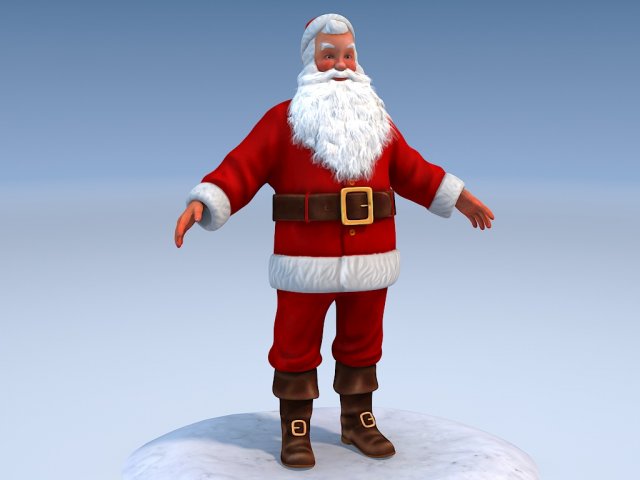 Santa Claus Rigged 3Dモデル .c4d .max .obj .3ds .fbx .stl .blend 