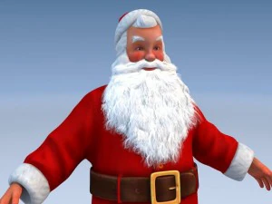 Santa Claus Rigged 3D Model