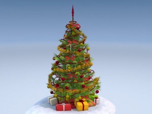 Christmas Tree High Detailed 3D Model