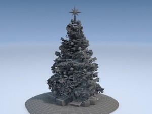 Christmas Tree High Detailed 3D Model