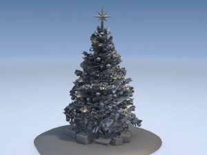 Christmas Tree High Detailed 3D Model