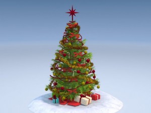 Christmas Tree High Detailed 3D Model