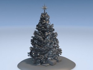 Christmas Tree High Detailed 3D Model