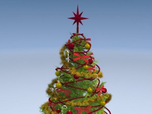 Christmas Tree High Detailed 3D Model