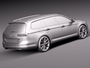 Volkswagen Passat Variant 2015 3D 模型