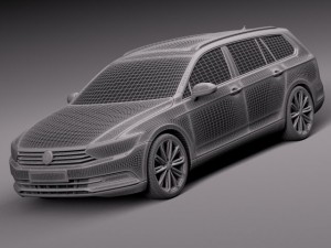 Volkswagen Passat Variant 2015 3D 模型