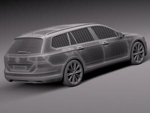 Volkswagen Passat Variant 2015 3D 模型