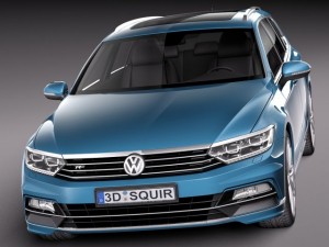 Volkswagen Passat Variant R-line 2015 3D 모델