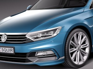 Volkswagen Passat Variant R-line 2015 3D 모델