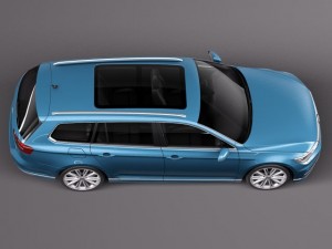 Volkswagen Passat Variant R-line 2015 3D 모델