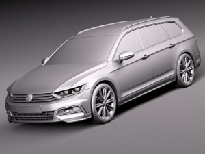 Volkswagen Passat Variant R-line 2015 3D 모델