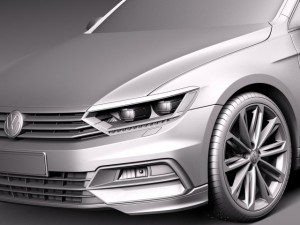 Volkswagen Passat Variant R-line 2015 3D 모델