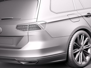 Volkswagen Passat Variant R-line 2015 3D 모델