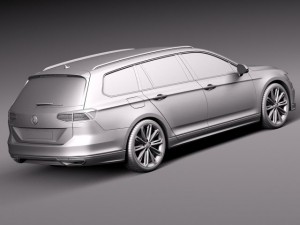 Volkswagen Passat Variant R-line 2015 3D 모델