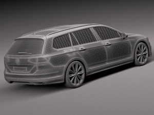 Volkswagen Passat Variant R-line 2015 3D 모델