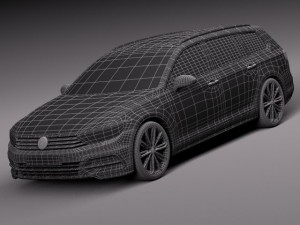 Volkswagen Passat Variant R-line 2015 3D 모델