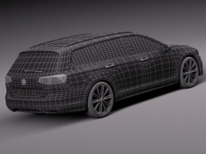 Volkswagen Passat Variant R-line 2015 3D 모델