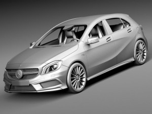 Mercedes-Benz A45 AMG 2014 3D Model