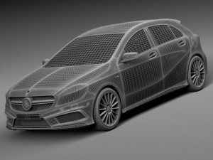 Mercedes-Benz A45 AMG 2014 3D Model