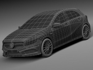 Mercedes-Benz A45 AMG 2014 3D Model