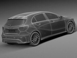 Mercedes-Benz A45 AMG 2014 3D Model