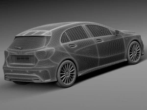 Mercedes-Benz A45 AMG 2014 3D Model