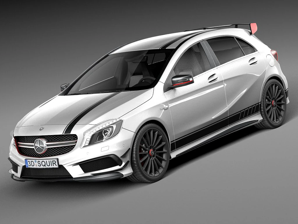 Mercedes-Benz A45 AMG Edition 1 2014 3D Model .c4d .max .obj .3ds .fbx .stl .blend 