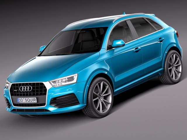 Audi Q3 2015 Modelo 3D .c4d .max .obj .3ds .fbx .stl .blend 