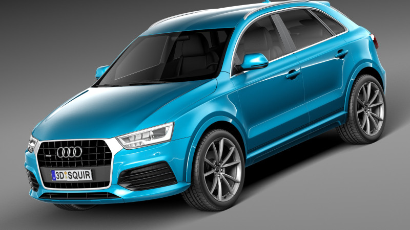 Audi Q3 2015 Modello 3D .c4d .max .obj .3ds .fbx .stl .blend