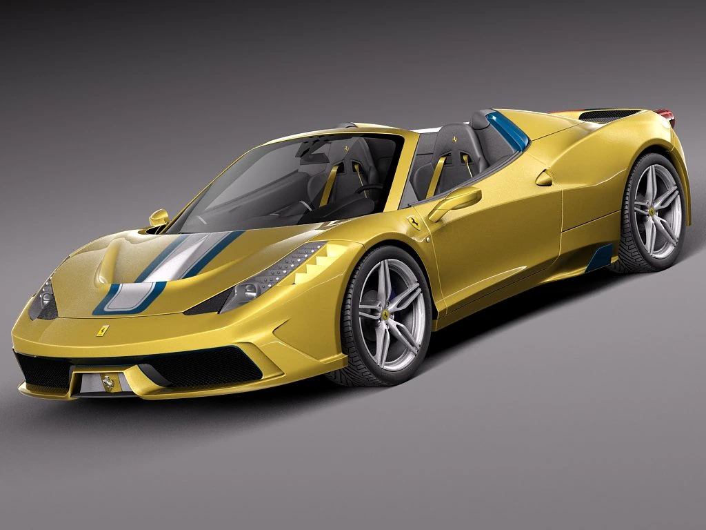 Ferrari 458 Speciale A 2015 3D Model .c4d .max .obj .3ds .fbx .stl .blend 