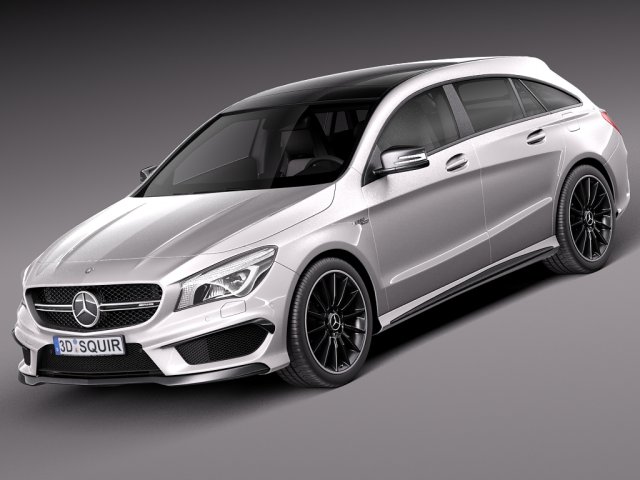 Mercedes-Benz CLA AMG Shooting Brake 2016 3D 模型 .c4d .max .obj .3ds .fbx .stl .blend