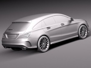 Mercedes-Benz CLA AMG Shooting Brake 2016 3D 模型