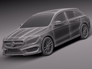 Mercedes-Benz CLA AMG Shooting Brake 2016 3D 模型