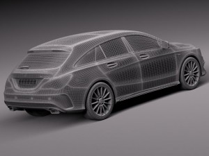 Mercedes-Benz CLA AMG Shooting Brake 2016 3D 模型